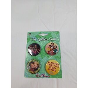 The Golden Girls Button Pin Set 4 Pack ABC Studios Squad Goals 70BT4GOLDEN NEW